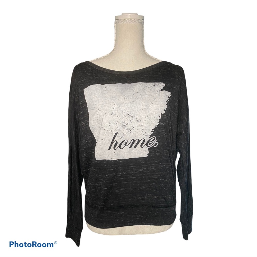 Gray Arkansas long sleeve tshirt